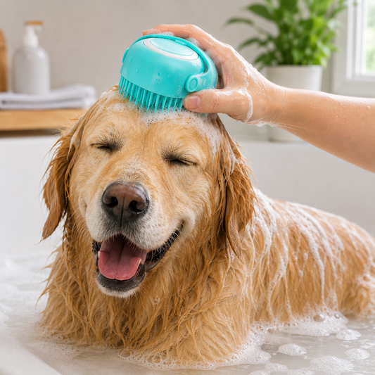 FurEase Spa Brush – 2-in-1 Grooming & Bath Time Bliss for Dogs and Cats