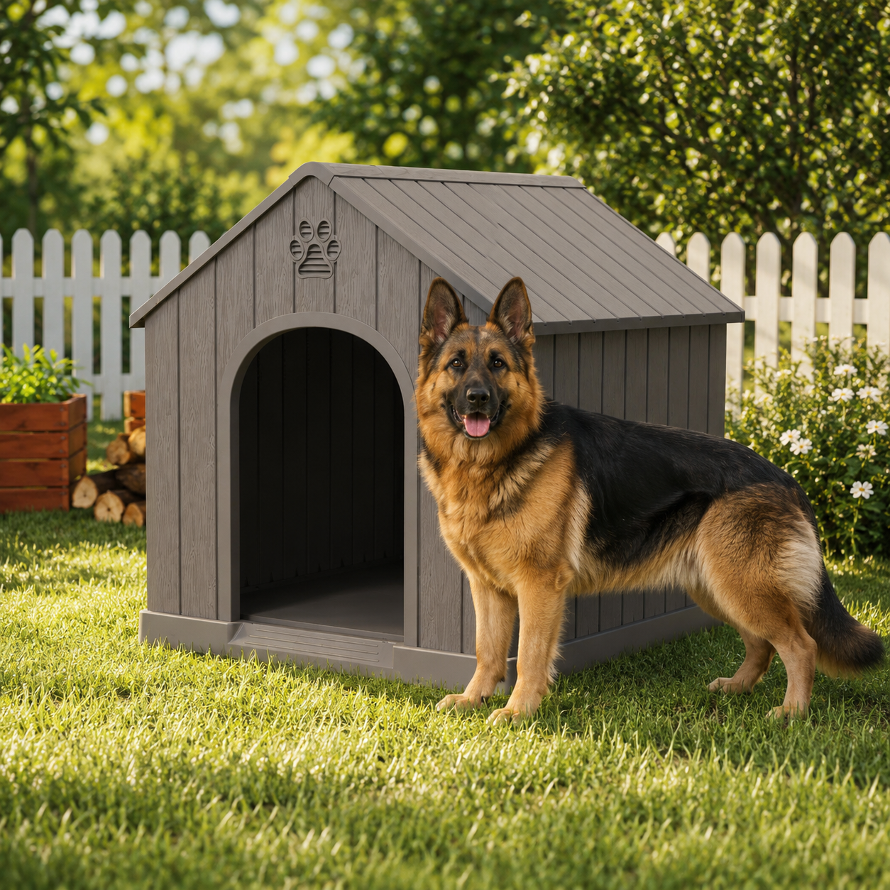Large Outdoor Indoor Dog House